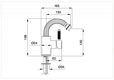 Смеситель для биде Bugnatese Olimp OLIMP-BSM2-03/24-L золото 24 карат