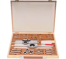 Набор метчиков и плашек Bucovice Tools M1-DIN M3-M12, HSS, 34пр 340128