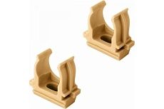 Крепеж-клипса для труб Урал ПАК под светлое дерево, d20 мм, 10 шт. АТ-80120-010