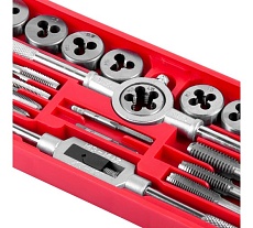 Набор метчиков и плашек AV Steel 12 предметов, М6-М12 AV-921207