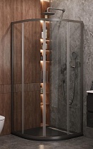 Душевой уголок Cezares MOLVENO-R-2-90-C-GM-IV 90x90 прозрачный, оружейная сталь