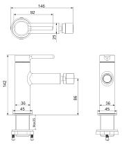 Смеситель для биде Excellent Pi AREX.1203GL золото