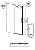 Душевая дверь Grossman Classic 150x195 прозрачное, черный матовый 100.K33.04.150.21.00