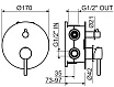 Смеситель для душа Plumberia IXO KIT1901