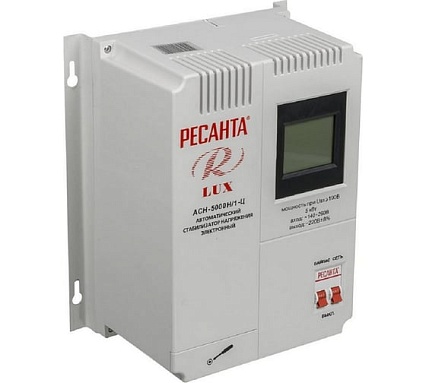 Однофазный стабилизатор напряжения Ресанта АСН 5000 Н/1-Ц Lux 63/6/16