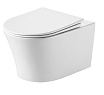 Подвесной унитаз Grossman Thin Rim GR-5604SQ смыв торнадо, с микролифтом, белый