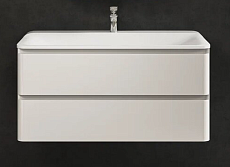 Тумба с раковиной AQUAme S4 100 см белый глянец