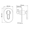 Смеситель для биде WasserKRAFT Kammel A111857 со шлангом 100 см