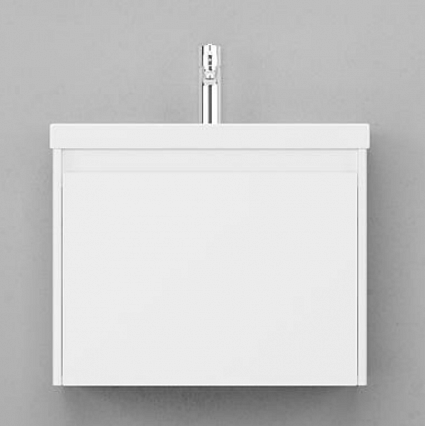 Мебель для ванной Velvex Klaufs 60 см подвесная, 1 ящик, белый глянец