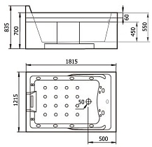 Акриловая ванна Gemy G9061 O L 181x121 см