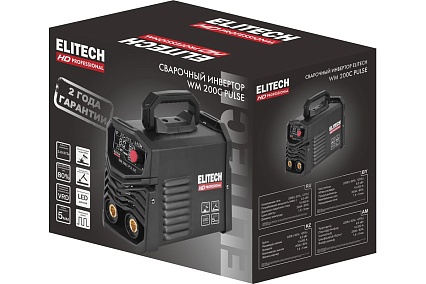 Инверторный сварочный аппарат Elitech HD WM 200c Pulse 204467