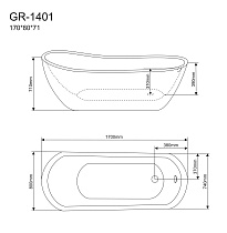 Акриловая ванна Grossman Galaxy GR-1401 170x80