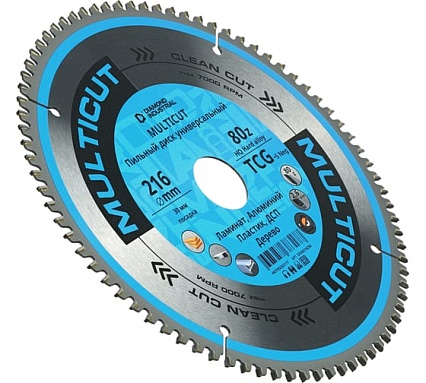 Диск пильный по мультиматериалам 216х30 мм, Z=80 TCG MultiCut Diamond Industrial DIDM216Z80