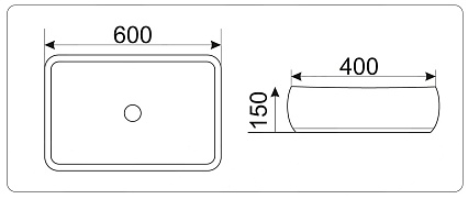 Раковина CeramaLux N 9239 60 см