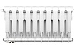 Радиатор Royal Thermo BiLiner 350/Bianco Traffico VDR - 10 секций НС-1309704