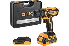 Аккумуляторная ударная дрель-шуруповерт Deko DKCD20 Impact SET 3 в кейсе + набор 63 инструмента, 20 В, 2х2.0 Ач 063-4415