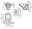 Подвесной унитаз Cersanit Carina XL с инсталляцией Vector A64119, кнопка белый