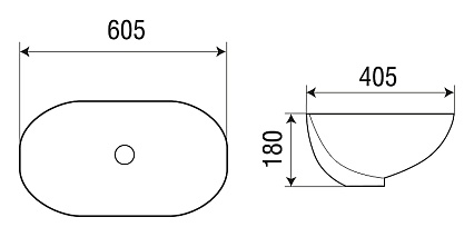 Раковина WeltWasser DEILBACH 6039 60.5 см, 10000004608 белый глянец