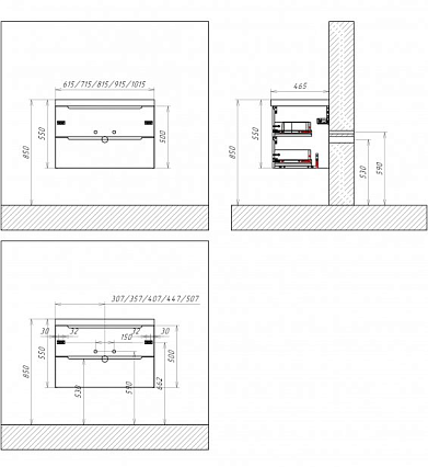 Мебель для ванной BelBagno Etna 100x46x50 см Bianco Opaco