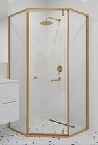 Душевой уголок RGW Hotel HO-088-G 90x90 прозрачное, брашированное золото 350608899-16