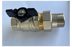 Шаровой кран ELSEN Strong T, 1&quot;, НВ, ручка-бабочка, с накидной гайкой EV10.3201