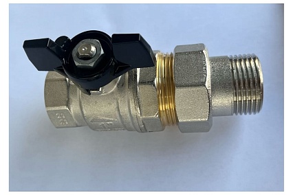 Шаровой кран ELSEN Strong T, 1", НВ, ручка-бабочка, с накидной гайкой EV10.3201
