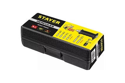 Отвертка Stayer Professional 8 ударно-поворотная 8 предметов 25663-H4_z01