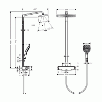 Душевая стойка Hansgrohe Raindance Select E 360 Showerpipe 27112000 термостат