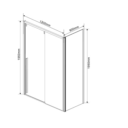 Душевой уголок Vincea Lugano VSR-1L9013CLGM-1 130x90 вороненая сталь, прозрачный