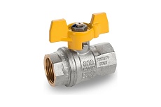 Шаровой кран для газа RUB ROMA 1/2 DN15 PN40, ВР-ВР, (S.84), бабочка S84D06