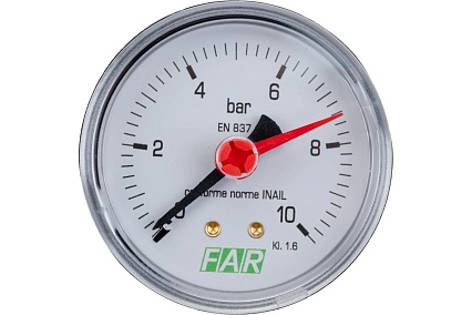 Редуктор хром FAR 3/4" ВР-НР, с манометром FA 2835 34
