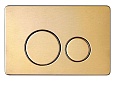 Кнопка смыва AQUAme AQM4111BG золото шлифованное