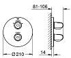 Смеситель для ванны Grohe Grohtherm 1000 New 19986000 термостат