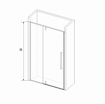 Душевая дверь RGW Stilvoll SV-03B 100x200 распашная, прозрачное, черный