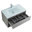 Мебель для ванной BelBagno Kraft 80 см 1 ящик, полка Cemento Grigio