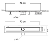 Душевой лоток Vincea Say Optima Blok SAY.601.70.B.M.S.BLOK 70 см, матовый черный