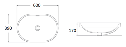 Раковина CeramaLux 5006С 60 см