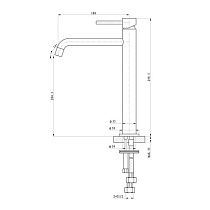 Смеситель для раковины Caprigo Don 53-025-NER, черный