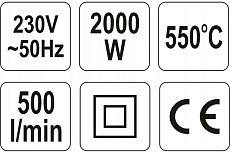 Технический фен Yato 550C YT-82288