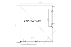 Душевой уголок Vincea Slim-N VSS-4SN9010CLG 100x90 брашированное золото, прозрачное