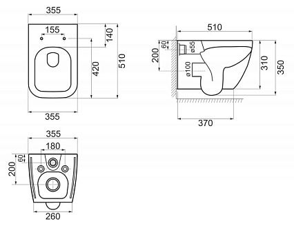 Подвесной унитаз BelBagno Alpina BB10100CHR/SC с сиденьем дюропласт soft close