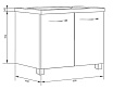 Корпус тумбы Marka One Mix 60 см, напольный, 2 двери