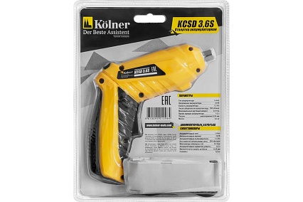Аккумуляторная отвертка Kolner KCSD 3,6S 8020200106