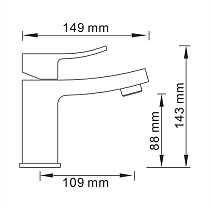 Cмеситель для раковины WasserKRAFT Aller 1063WHITE белый