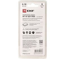 Ступенчатое сверло HSS 9 ступеней EKF ST-4-12/1