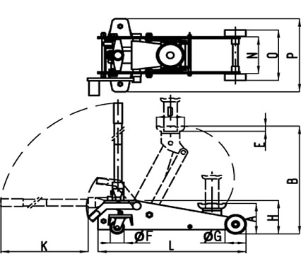 Подкатной домкрат FrogLine Jack Сорокин 3.432