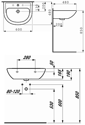 Раковина Laufen Pro 60