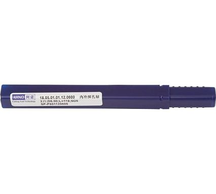 Сверло AHNO 6.0 мм, твердосплавное, 12D, с подводом СОЖ, SP-P801120600, VHM, по стали, чугуну, нерж. и жаропроч.стали ah01045