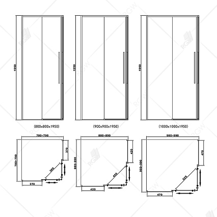 Душевой уголок RGW Stilvol SV-31 80x80, хром, прозрачное