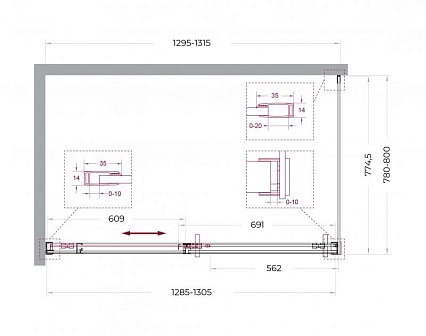 Душевой уголок BelBagno SOFT_CLOSE-1-AH-1-130/80-C-GM 130x80 прозрачный, оружейная сталь Душевой уголок BelBagno SOFT_CLOSE-1-AH-1-130/80-C-GM 130x80 прозрачный, оружейная сталь
